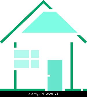 vente ou assurance de biens immobiliers ou de maison à faible consommation d'énergie Illustration de Vecteur