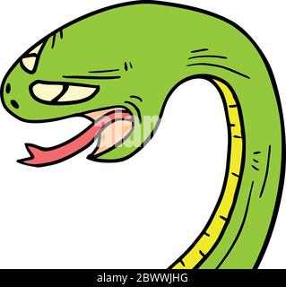 Caricature de serpiente Illustration de Vecteur