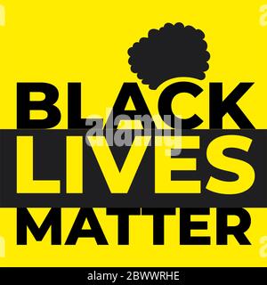 Les vies noires comptent. Symbole de la lutte contre le racisme. Illustration de Vecteur