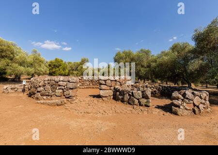 Italie Sardaigne - Riserva di Santa Cristina Nuraghe Banque D'Images