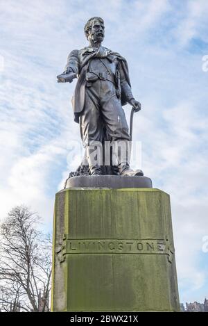 Statue David Livingstone dans les jardins de Princes Street à Édimbourg Banque D'Images