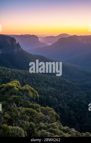 Parc national de Blue Mountains, Australie Banque D'Images