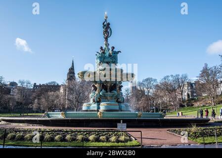 Ross fontaine des jardins de Princes Street Edinburgh Banque D'Images