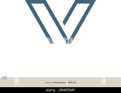 Modèle de logo Letter V Design d'illustration. Vecteur EPS 10. Illustration de Vecteur