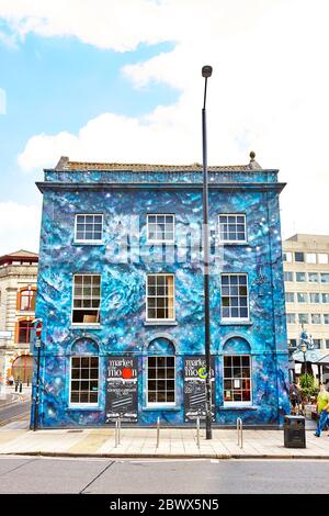 Les peintures murales du pub Full Moon à Bristol, Royaume-Uni, Angleterre Banque D'Images