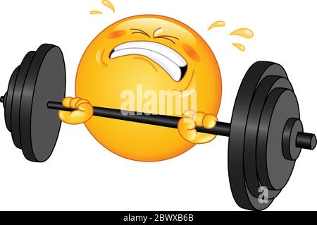 Émoticône de l'appareil de musculation Illustration de Vecteur