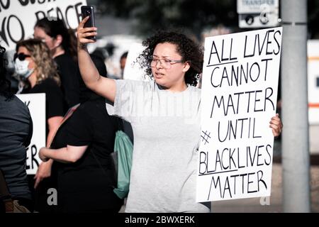 La vie noire compte des manifestations pacifiques dans les rues d'Omaha Nebraska Banque D'Images