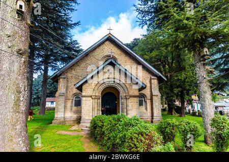 Église Saint-Jean de Dalhousie Himachal Pradesh, Inde Asie. L'église St John's est la plus ancienne église de Dalhousie sur Gandhi Chowk. Banque D'Images