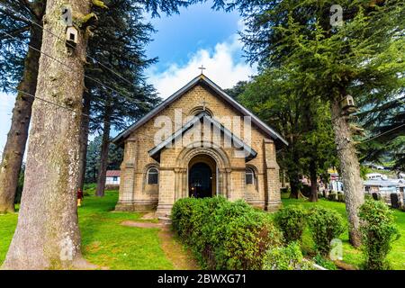 Église Saint-Jean de Dalhousie Himachal Pradesh, Inde Asie. L'église St John's est la plus ancienne église de Dalhousie sur Gandhi Chowk. Banque D'Images