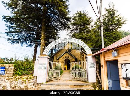 Église Saint-Jean de Dalhousie Himachal Pradesh, Inde Asie. L'église St John's est la plus ancienne église de Dalhousie sur Gandhi Chowk. Banque D'Images