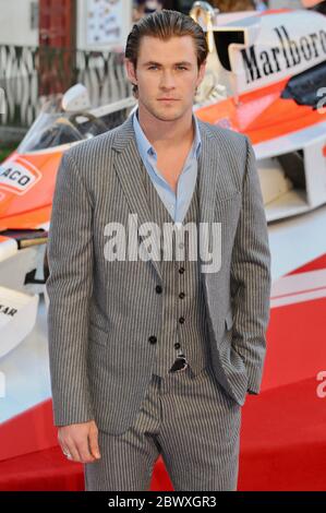 Chris Hemsworth. 'Rush'- première mondiale, Empire Leicester Square, Londres. ROYAUME-UNI Banque D'Images