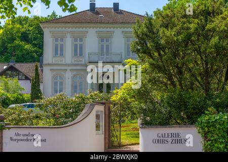 Galery Cohrs-Zirus, art ancien et moderne Worpswede, exposition et vente, Künstlerdorf Worpswede, Landkreis Osterholz, Niedersachsen, Allemagne Banque D'Images