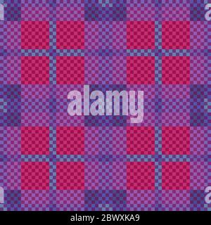 Motif écossais sans couture tartan principalement dans des teintes violettes et roses, texture pour chemise en flanelle, écossais, nappes, vêtements, literie, couvertures et autres t Illustration de Vecteur