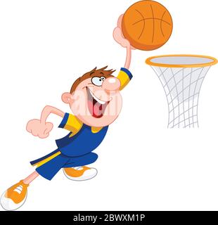 Gamin de basket-ball Illustration de Vecteur