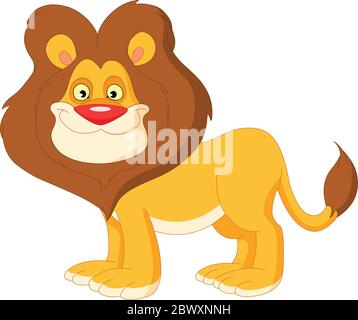 un joli lion souriant Illustration de Vecteur