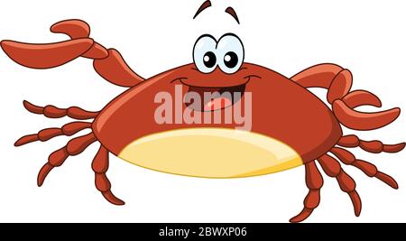 Crabe cartoon Illustration de Vecteur