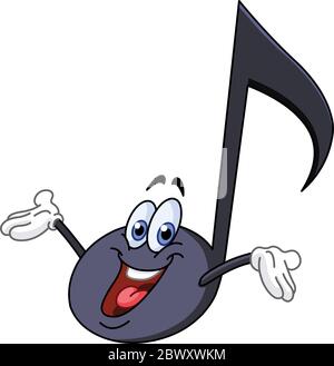 Bande dessinée de note de musique Illustration de Vecteur