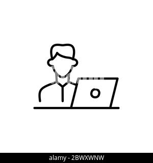 Man with laptop Illustration de Vecteur