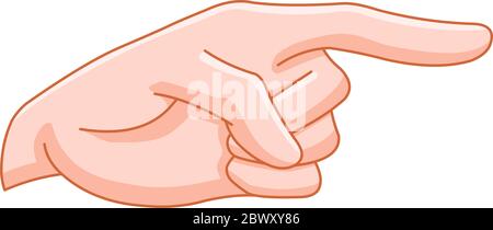 Mouvement de la main avec le doigt pointant Illustration de Vecteur
