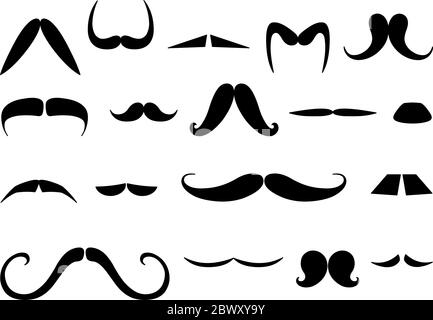 Ensemble moustaches Illustration de Vecteur