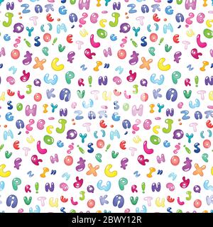 Motif transparent des lettres à bulles abc Illustration de Vecteur