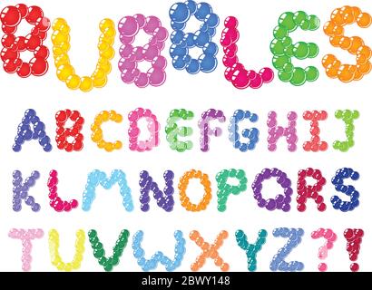 Alphabet bulles Illustration de Vecteur