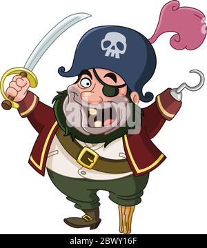 Pirate dessin animé Illustration de Vecteur