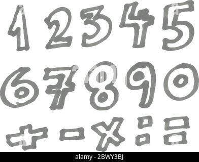 Numéros de marqueurs vectoriels Illustration de Vecteur