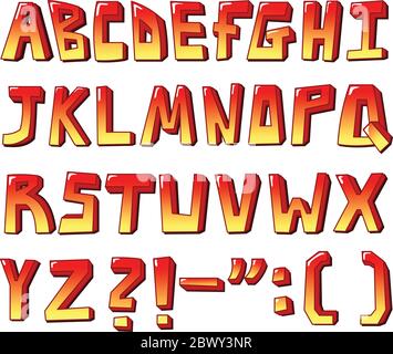 Les lettres stylisées abc Illustration de Vecteur