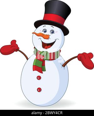 Happy snowman Illustration de Vecteur