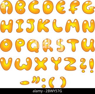 Lettres d'or Illustration de Vecteur