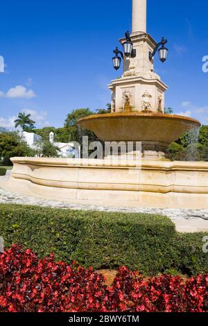 Fontaine de DeSoto, Coral Gables, Miami, Floride, USA Banque D'Images