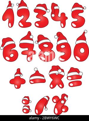 Numéros de Noël Illustration de Vecteur