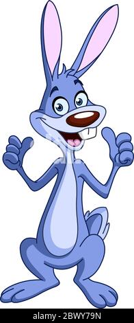 Joyeux lapin qui se présente Illustration de Vecteur
