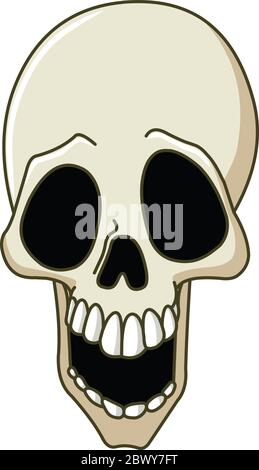 Tête de bande dessinée riant Illustration de Vecteur