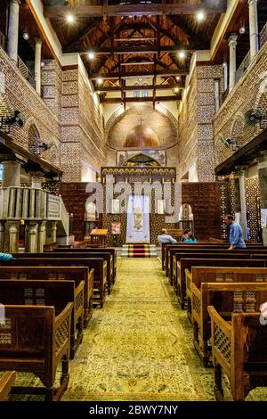 L'église des Saints Sergius et Bacchus aurait été construite à l'endroit où la Sainte famille s'est reposée à la fin de son voyage en Égypte Banque D'Images