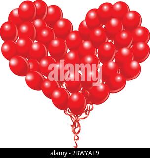 Coeur fait de ballons Illustration de Vecteur