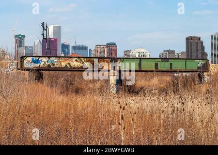 Gares ferroviaires désurées dans la boucle sud Banque D'Images