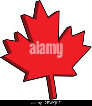 Feuille d'érable 3D - une illustration d'une feuille d'érable 3D. Illustration de Vecteur