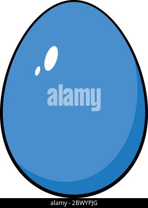 Œuf de Pâques bleu - Illustration d'un œuf de Pâques bleu. Illustration de Vecteur