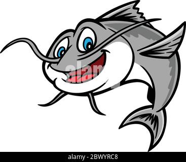 Poisson-chat - UN dessin-animé Illustration d'un poisson-chat. Illustration de Vecteur