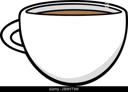 Tasse à café - UNE illustration de dessin animé d'une tasse à café. Illustration de Vecteur