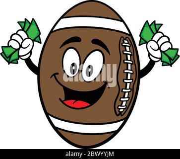 Mascotte de football avec de l'argent - UN dessin-animé Illustration d'une mascotte de football avec de l'argent. Illustration de Vecteur