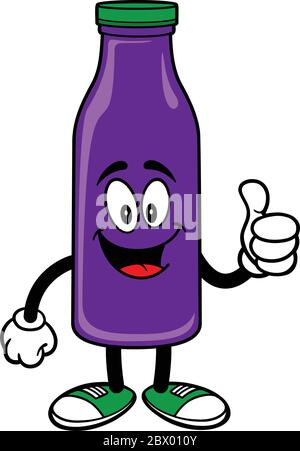Mascotte de jus de raisin - UN dessin-dessin Illustration d'une mascotte de jus de raisin. Illustration de Vecteur