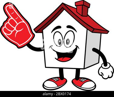 Maison avec un doigt de mousse - UN dessin-modèle Illustration d'une maison avec un doigt de mousse. Illustration de Vecteur