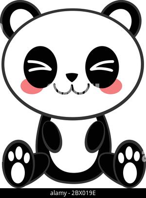 Kawaii Panda - UN dessin-dessin Illustration d'un Panda kawaii. Illustration de Vecteur