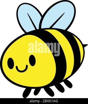 Abeille kawaii - UN dessin animé Illustration d'une abeille kawaii. Illustration de Vecteur