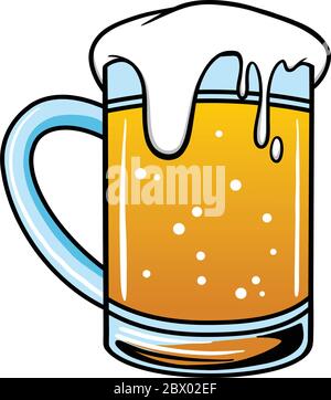 Mug de bière - une illustration d'un mug de bière. Illustration de Vecteur