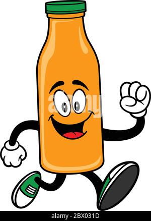 Orange Juice Mascot Running - UNE illustration de la présentation d'une Orange Juice Mascot Running. Illustration de Vecteur