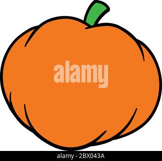 Citrouille - UNE illustration de dessin animé d'une citrouille. Illustration de Vecteur